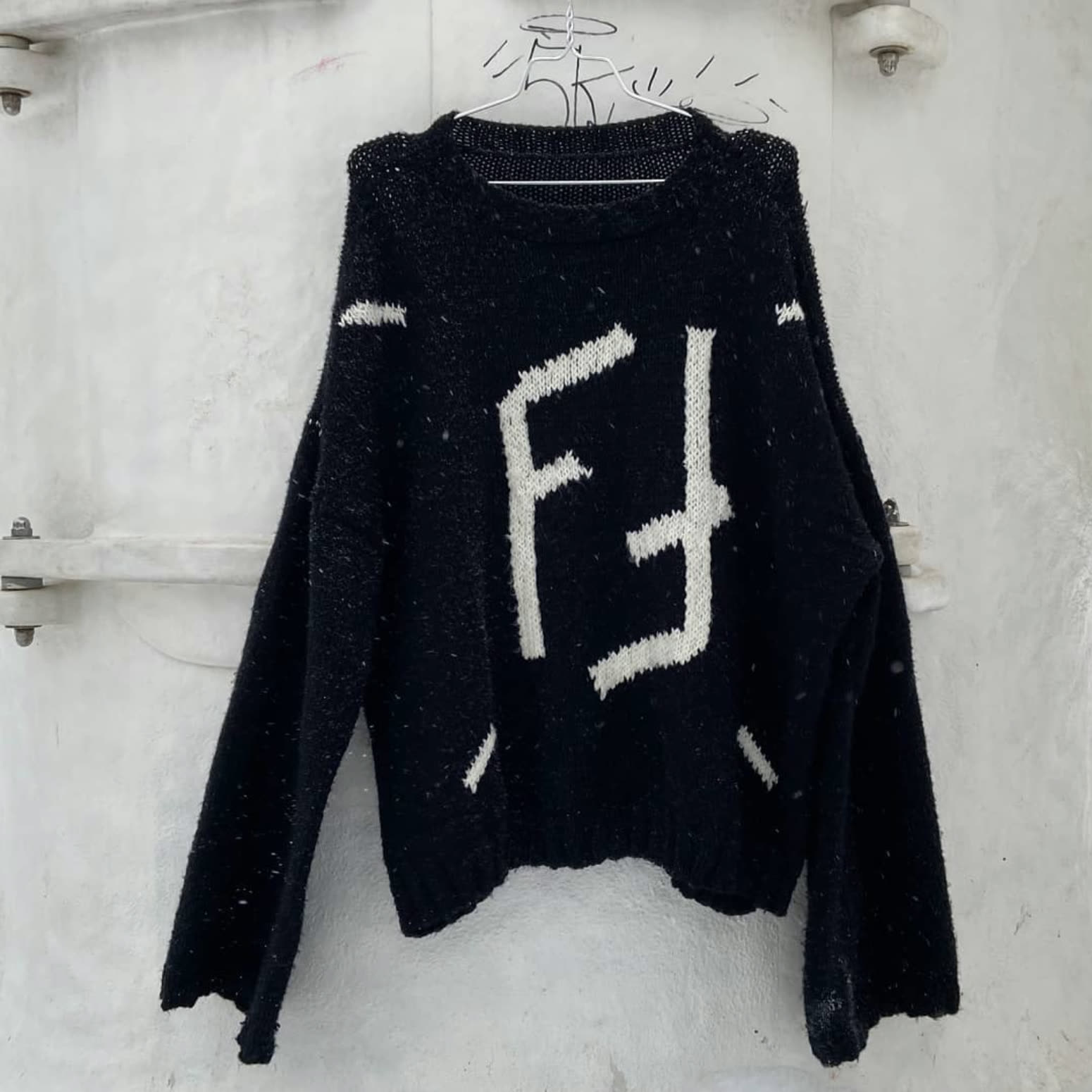 Hand-knitted sweater