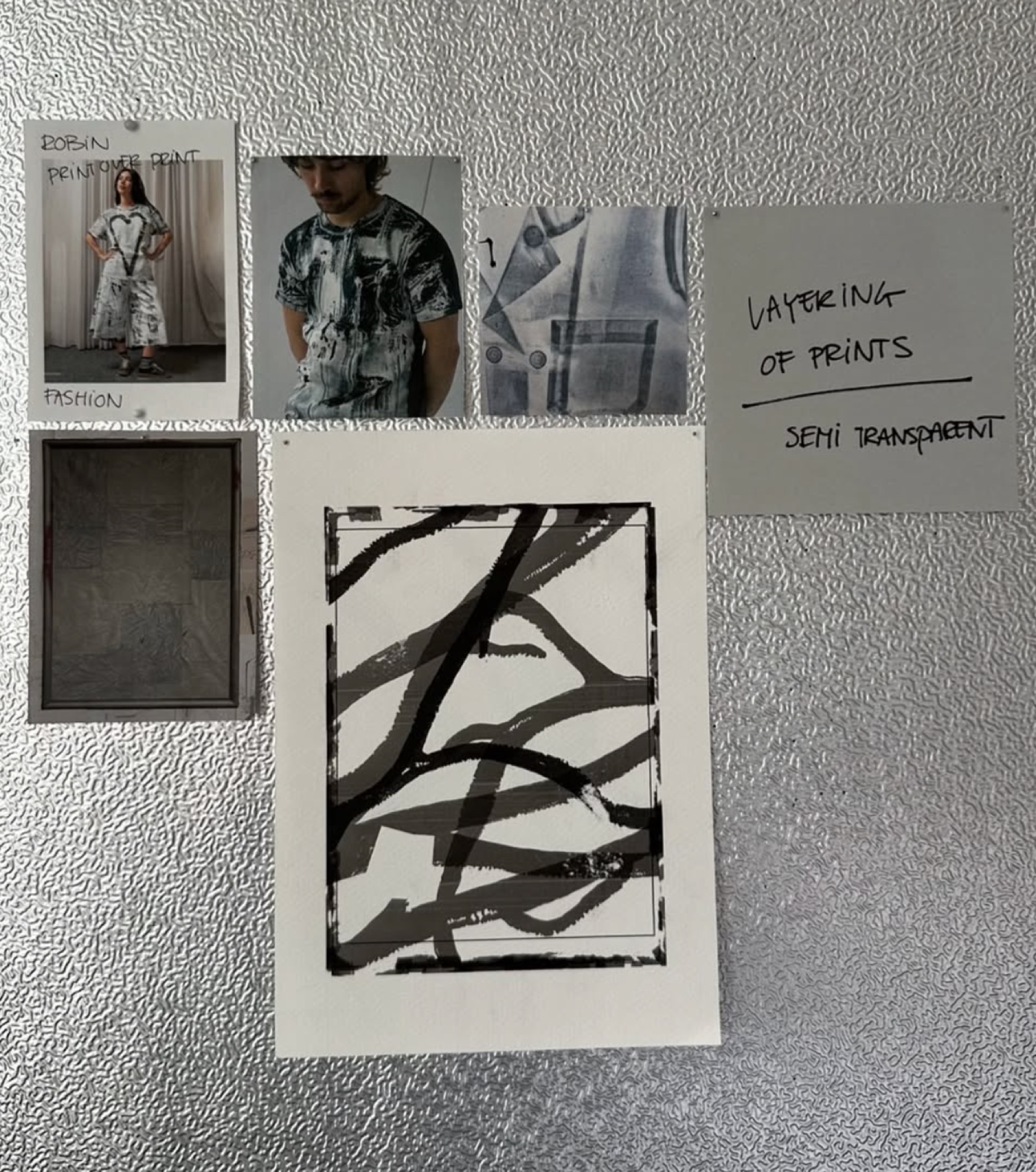 Process board layering semi-transparent print-over-print studies